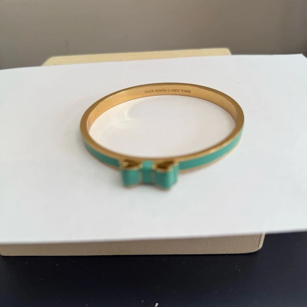 Kate Spade Gold and Green Minimalist Bracelet - Picture 11 of 11